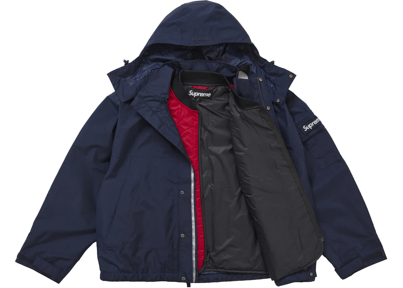 Supreme 2-in-1 GORE-TEX Außenmaterial + Steppfutter Weste Marineblau - vue secondaire A