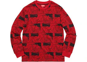 Supreme AKIRA Syringe Jacquard L/S Top Red