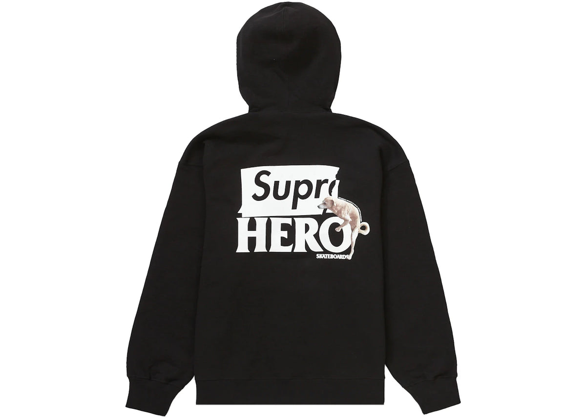 Supreme ANTIHERO Hooded Sweatshirt (SS22) Black - vue secondaire A