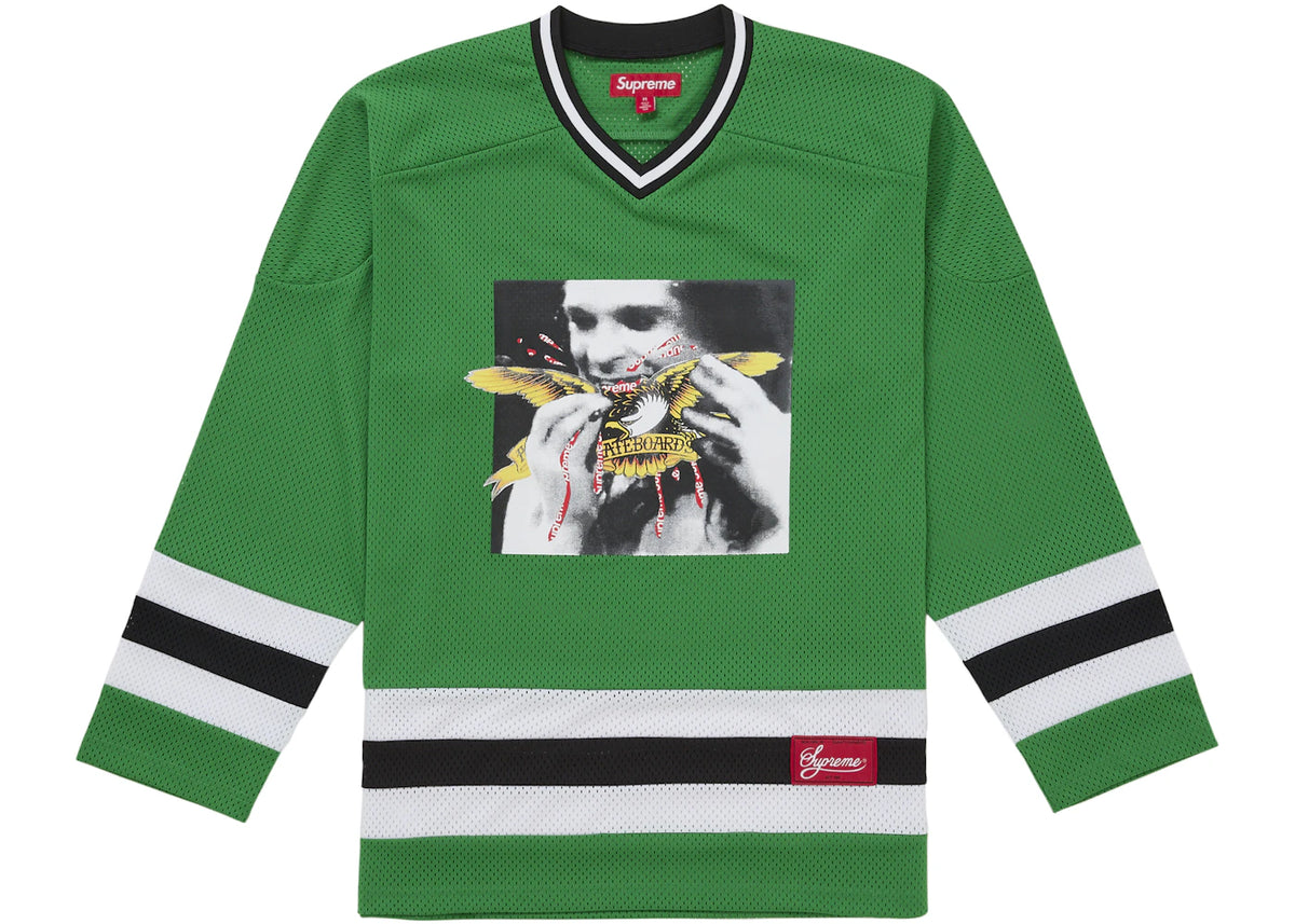 Supreme ANTIHERO Ozzy Hockey Jersey Green - vue 360