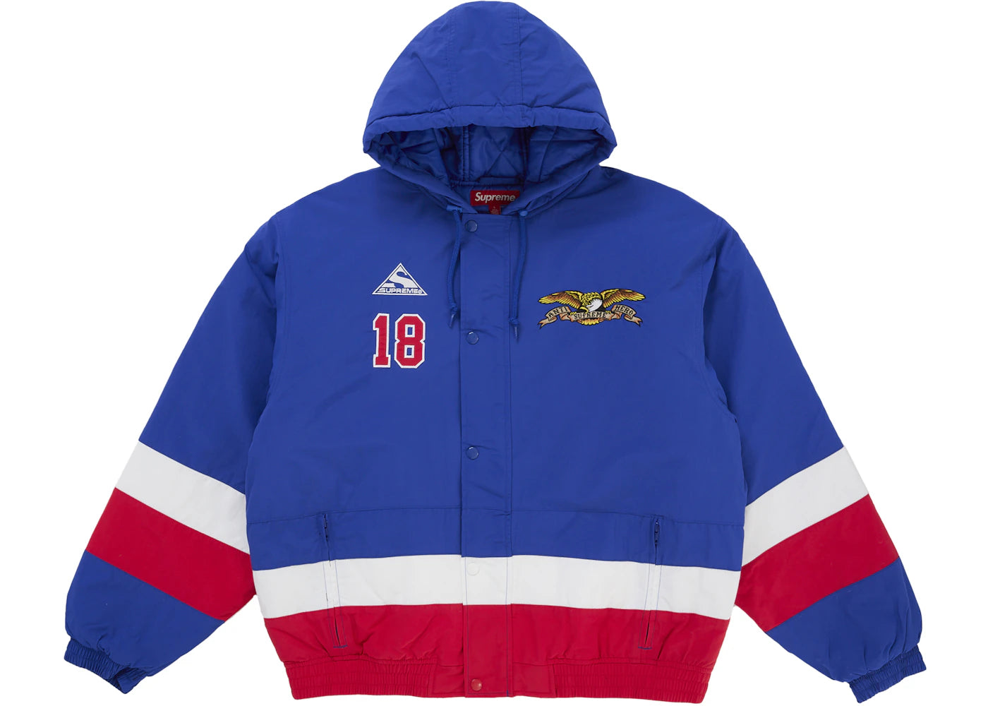 Supreme ANTIHERO Stadium Jacket Blue - vue secondaire A