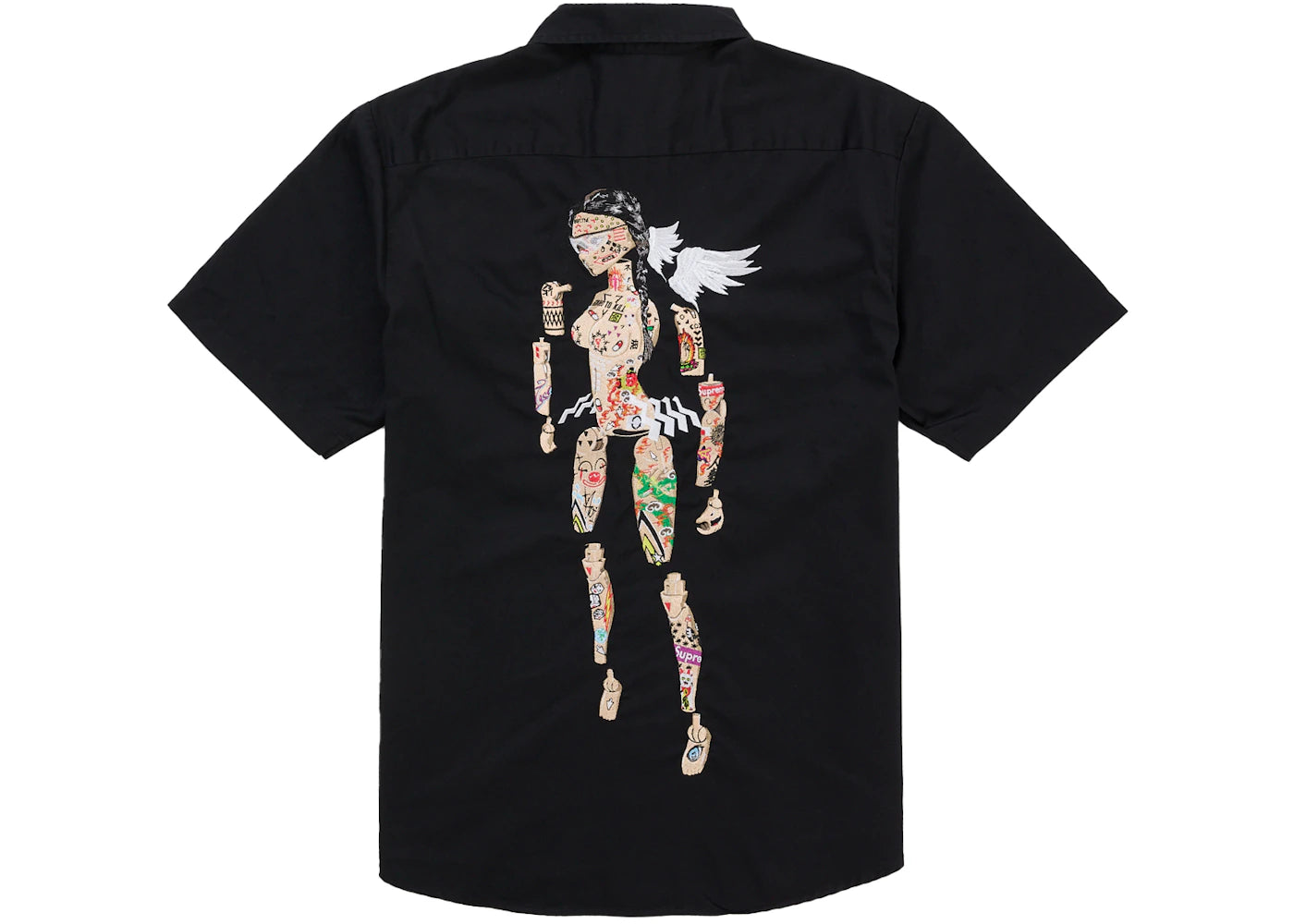 Supreme AOI Cyborg S/S Work Shirt Black - vue secondaire B