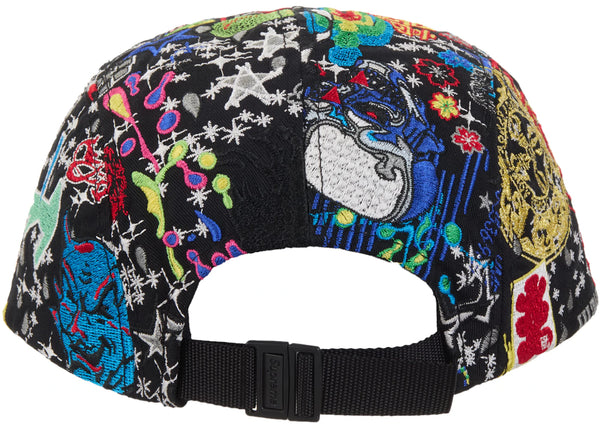 Supreme AOI Embroidered Camp Cap Black