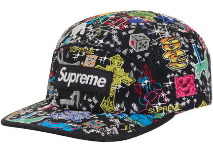 Supreme AOI bestickte Camp-Cap Schwarz