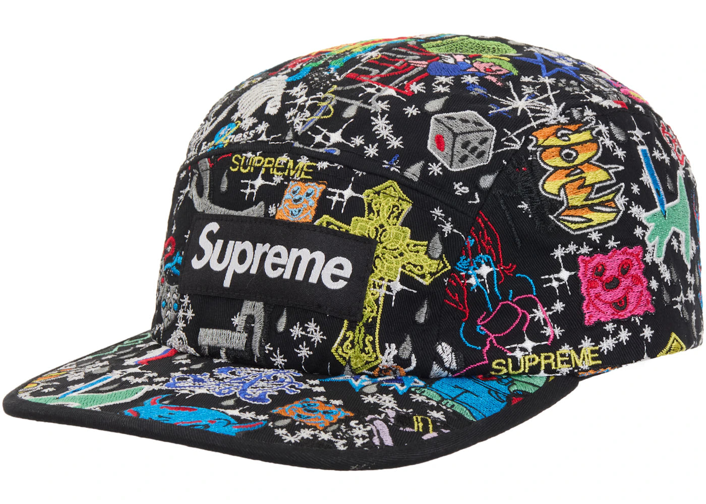 Supreme AOI bestickte Camp-Cap Schwarz - vue 360