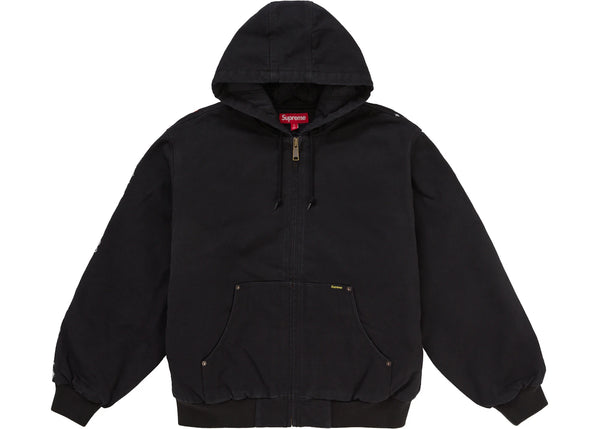 Supreme AOI Embroidered Hooded Work Jacket Black