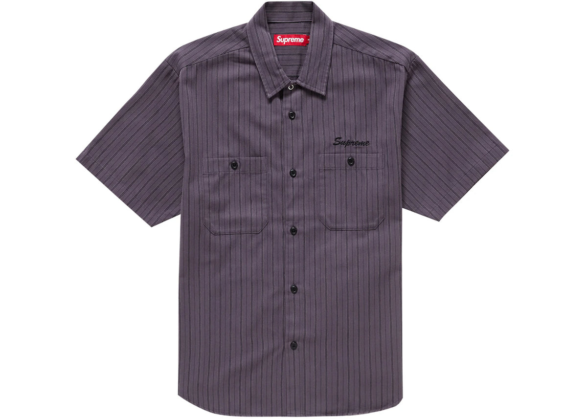 Supreme AOI Eyes S/S Work Shirt Stripe - vue secondaire A