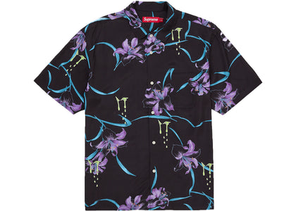 Supreme AOI Lilies S/S Shirt Black - authentic Supreme apparel