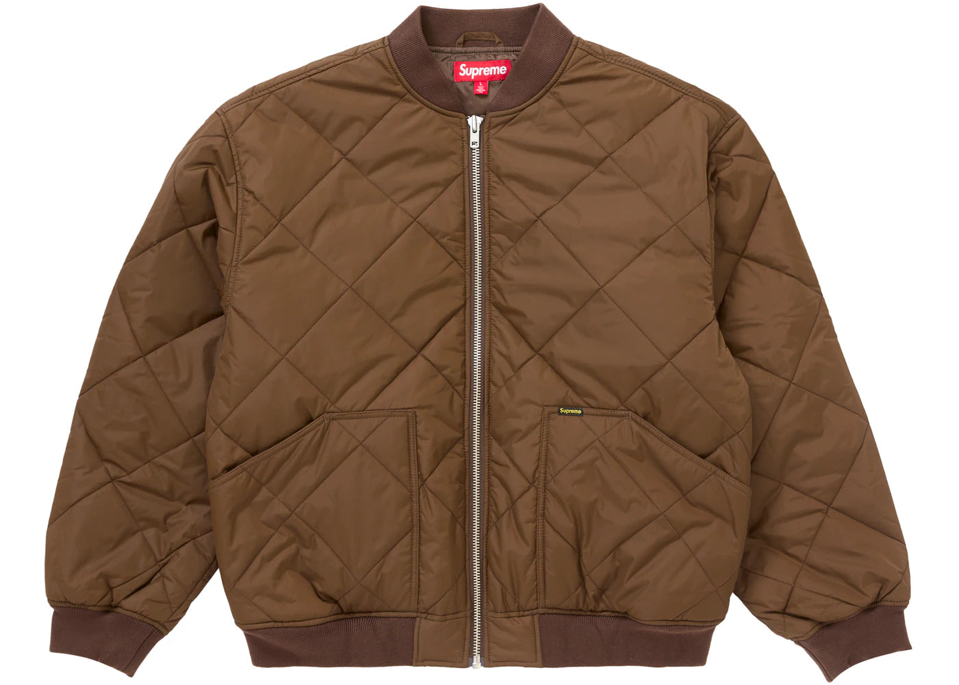 Supreme AOI Quilted Work Jacket Brown - vue secondaire B