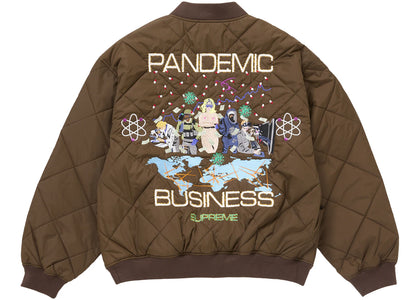 Supreme AOI Quilted Work Jacket Brown - authentic Supreme apparel