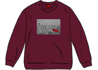Supreme Aerial Crewneck Burgundy