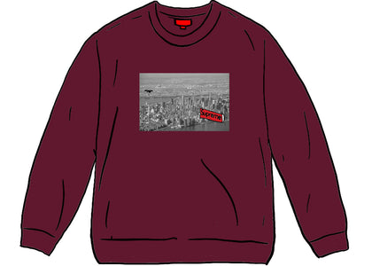 Supreme Aerial Crewneck Burgundy - product view 2