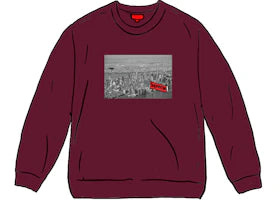 Supreme Aerial Crewneck Burgundy