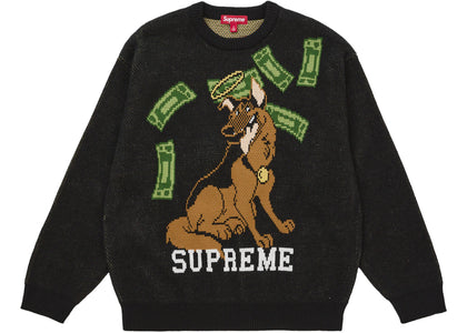 Supreme All Dogs Go To Heaven Sweater Black - apparel view 2