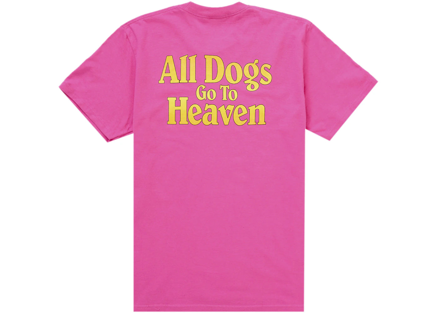 Supreme All Dogs Go To Heaven Tee Fuchsia - vue secondaire B
