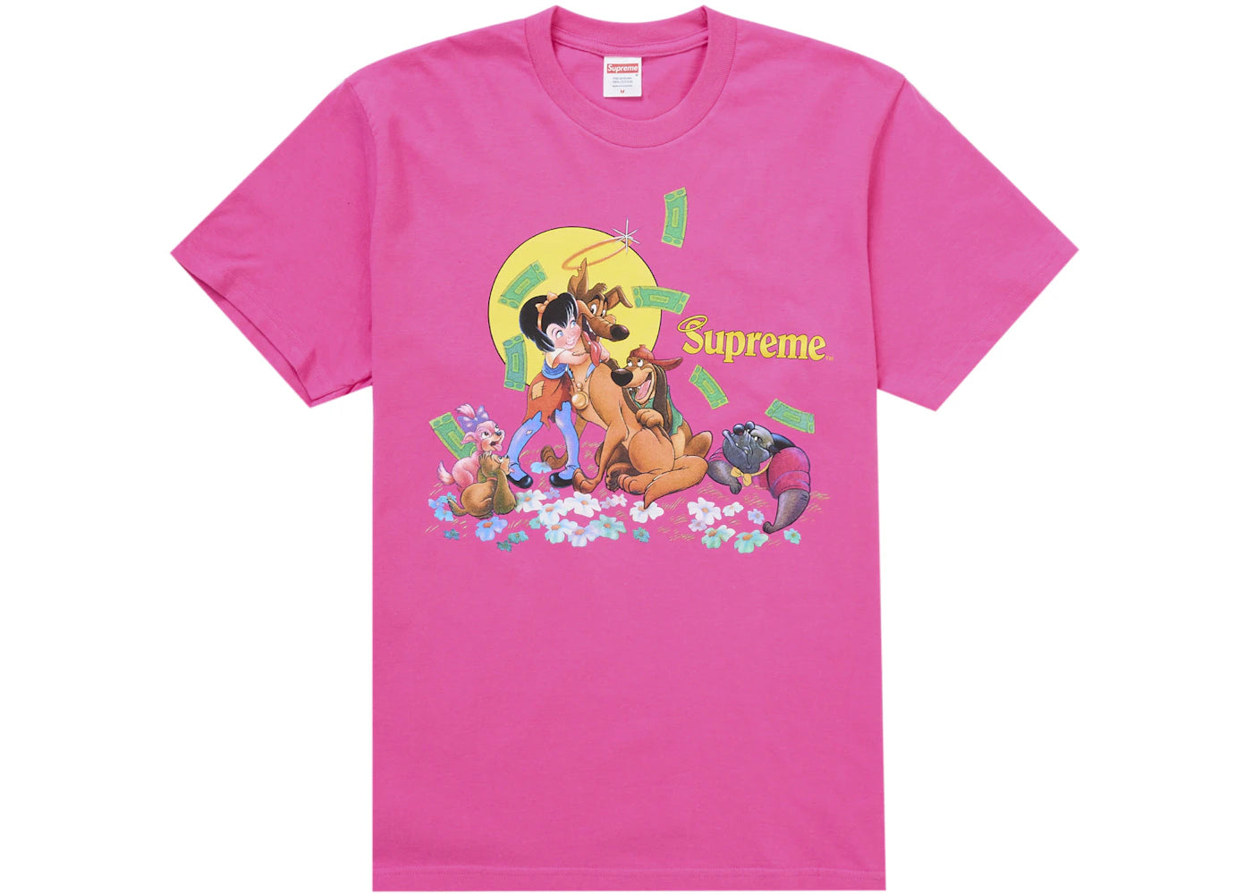 Supreme All Dogs Go To Heaven Tee Fuchsia - vue secondaire A