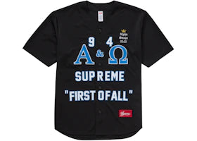 Supreme Alpha Omega Baseball Jersey Black