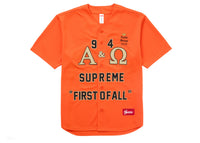 Supreme Alpha Omega Baseball Jersey Orange