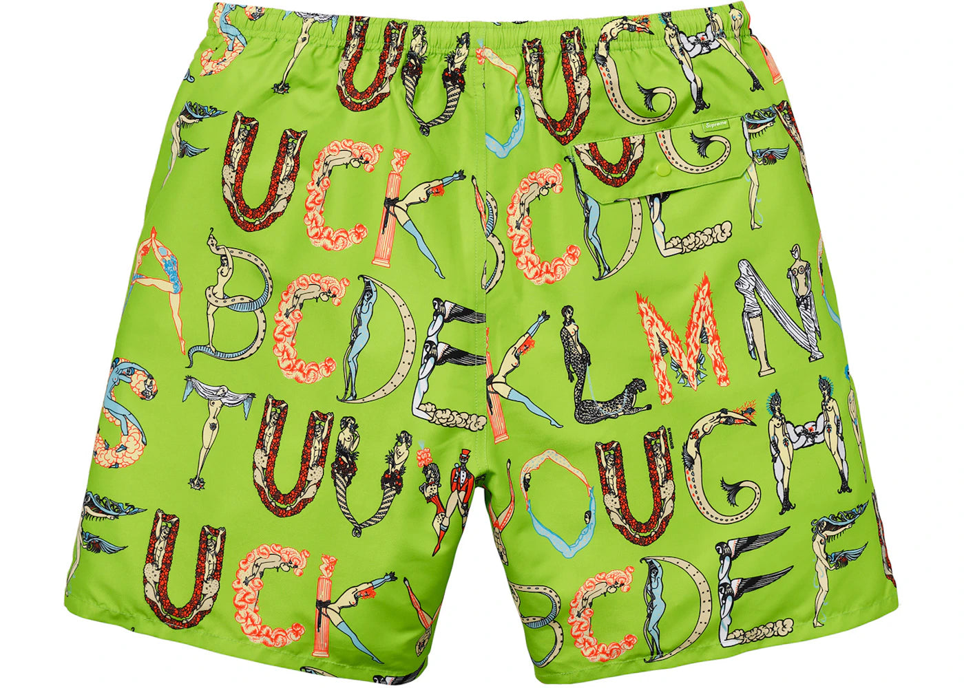 Supreme Alphabet Water Short Lime - vue secondaire B