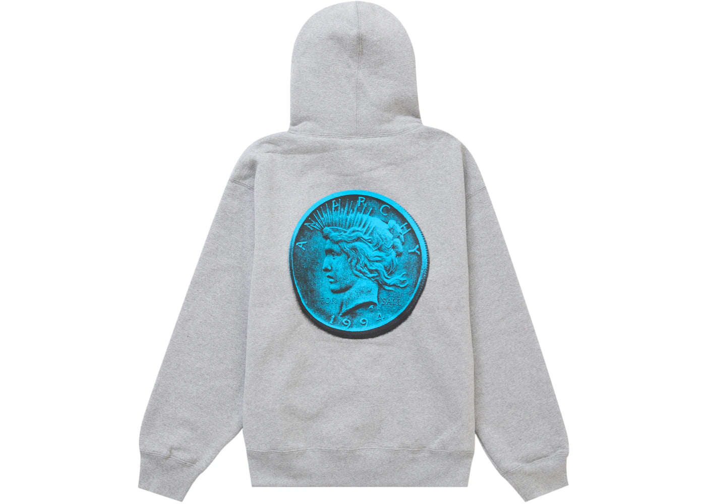 Supreme Anarchy Hooded Sweatshirt Heather Grey - vue secondaire B