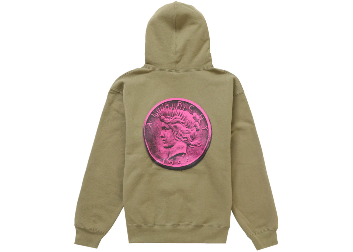 Supreme Anarchy Hooded Sweatshirt Light Olive - vue secondaire B