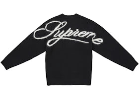 Supreme Angora Script Sweater Black - vue 360