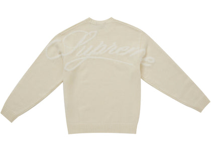 Supreme Angora Script Sweater Ivory - apparel view 2