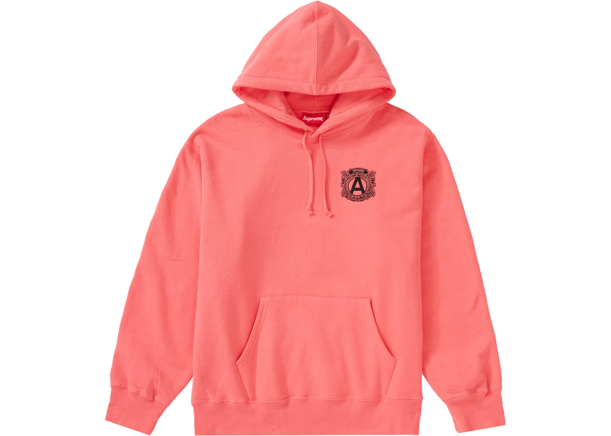 Supreme Anti Hooded Sweatshirt Bright Coral - vue secondaire B