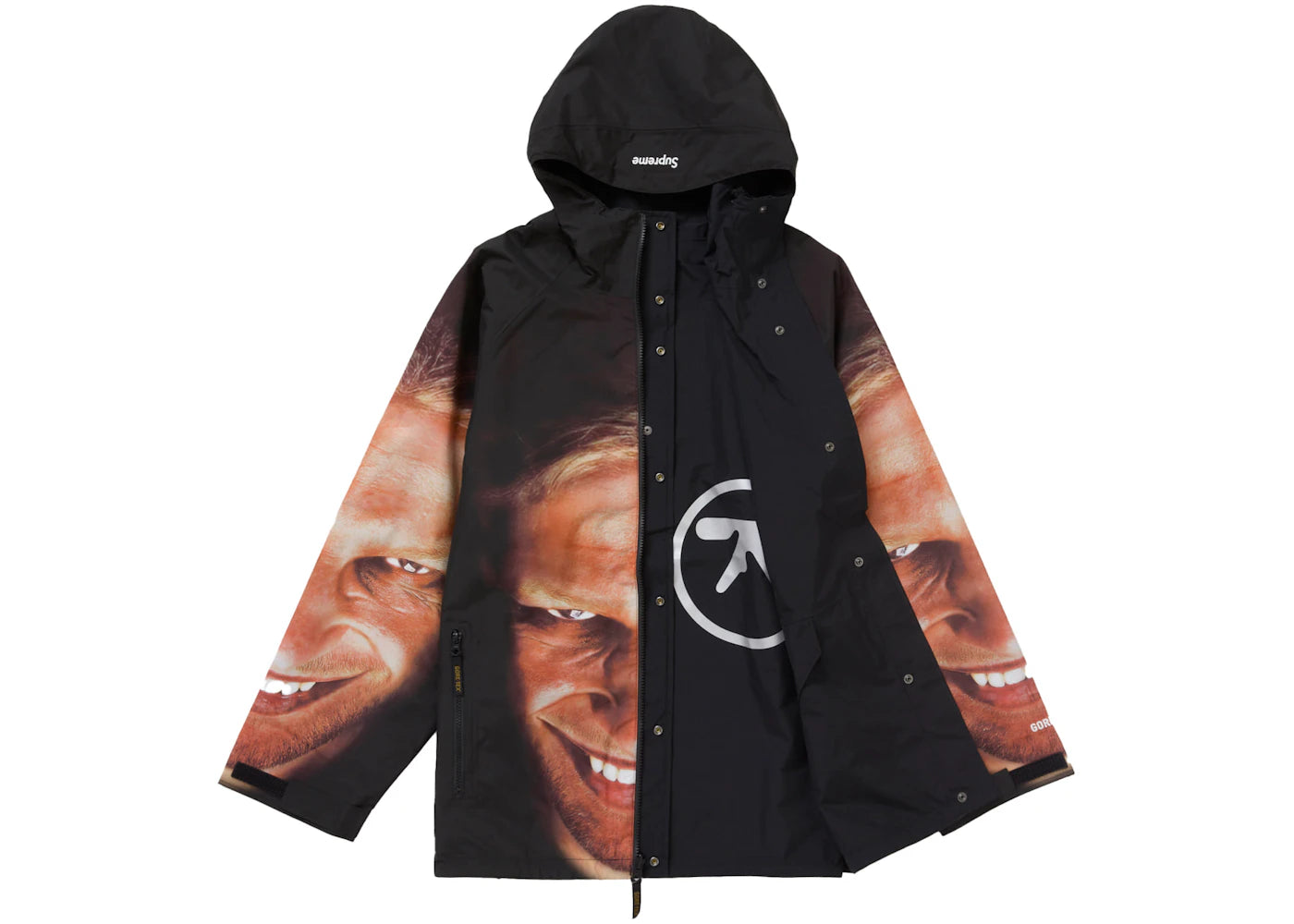 Supreme Aphex Twin Reversible GORE-TEX Hooded Jacket Black - vue secondaire B