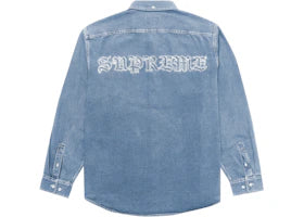 Supreme Appliqué Denim Shirt Blue