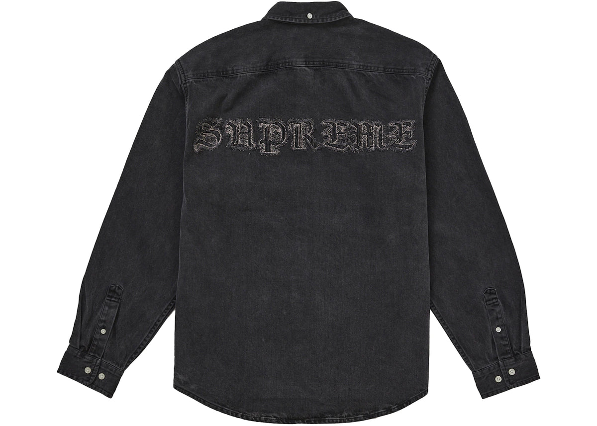 Supreme Applique Denim Shirt Black - vue secondaire B