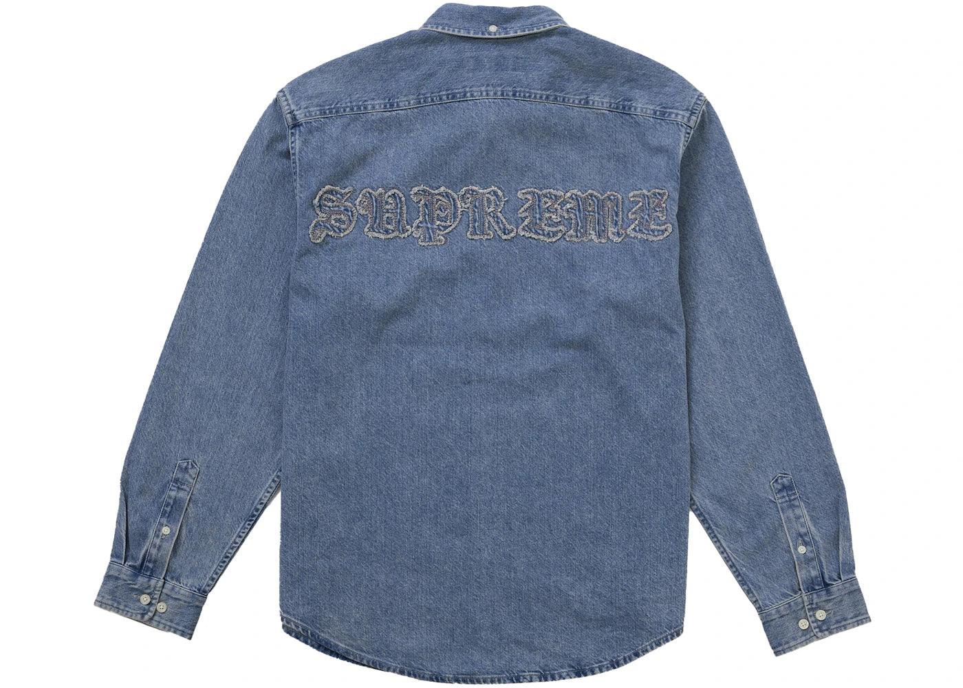 Supreme Applique Denim Shirt Indigo - vue secondaire B