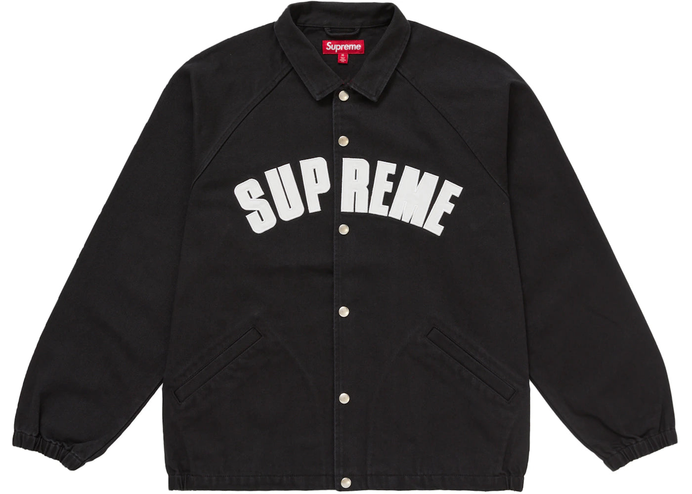 Supreme Arc Denim Coaches Jacket (SS25) Black - vue 360