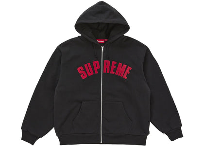 Supreme Arc Thermal Lined Zip Up Hooded Sweatshirt Black - authentic Supreme apparel