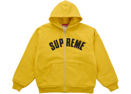Supreme Arc Thermal Lined Zip Up Hooded Sweatshirt Yellow - authentic Supreme apparel