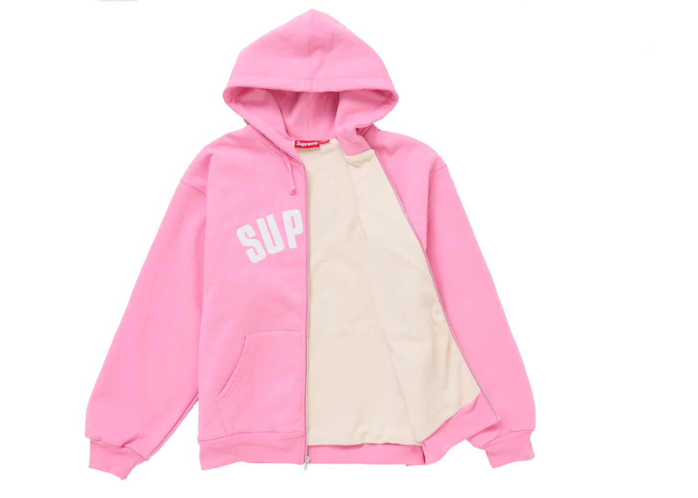 Arc Thermal Zip Up Hooded Sweatshirt Pink - vue secondaire B