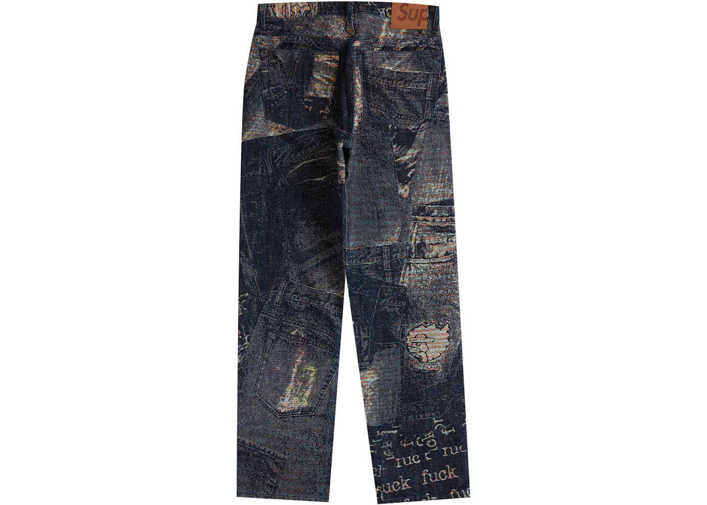 Supreme Archive Denim Jacquard Regular Jean Blue - vue secondaire B