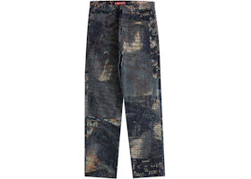 Supreme Archive Denim Jacquard Regular Jean Blue - vue 360