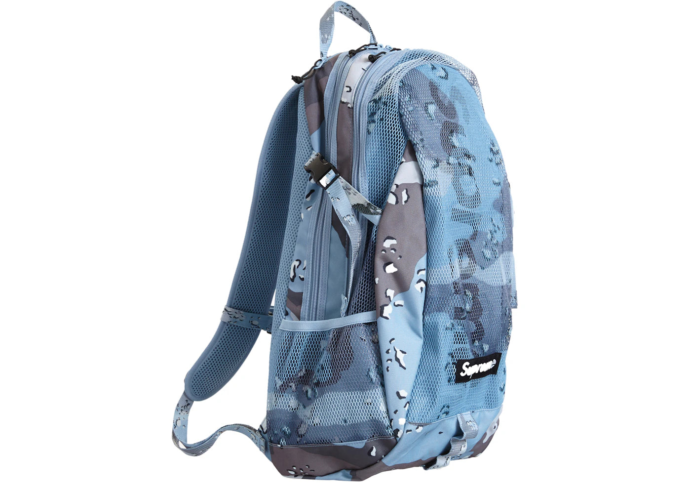 Supreme Backpack (SS20) Blue Chocolate Chip Camo - vue secondaire B
