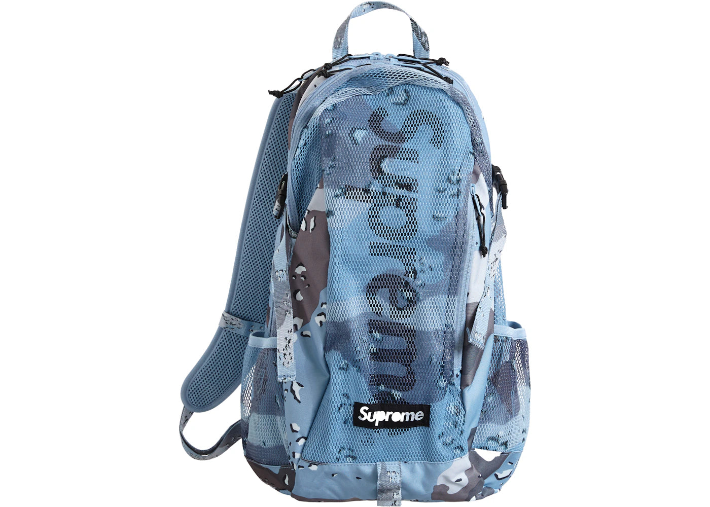 Supreme Backpack (SS20) Blue Chocolate Chip Camo - vue secondaire A