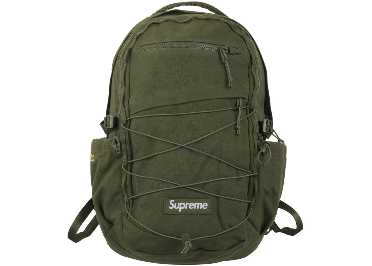 Supreme Logo Backpack (SS25) Olive - vue 360