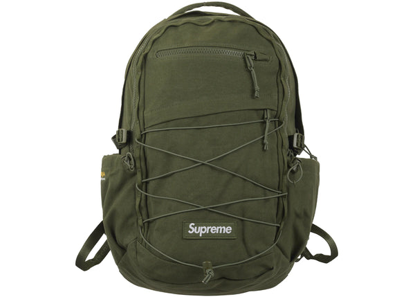 Supreme Logo Backpack (SS25) Olive sneakers - authentic Supreme shoes