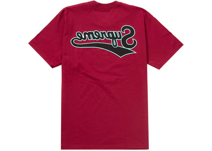 Supreme Backwards Tee Cardinal - authentic Supreme product