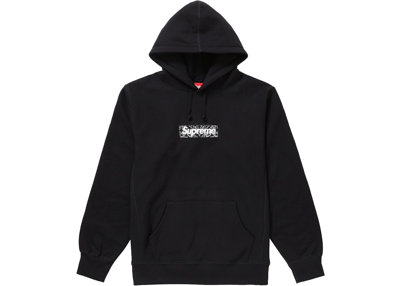 Supreme Bandana Box Logo Hooded Sweatshirt Black - vue 360