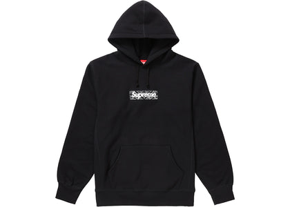 Supreme Bandana Box Logo Hooded Sweatshirt Black - authentic Supreme apparel