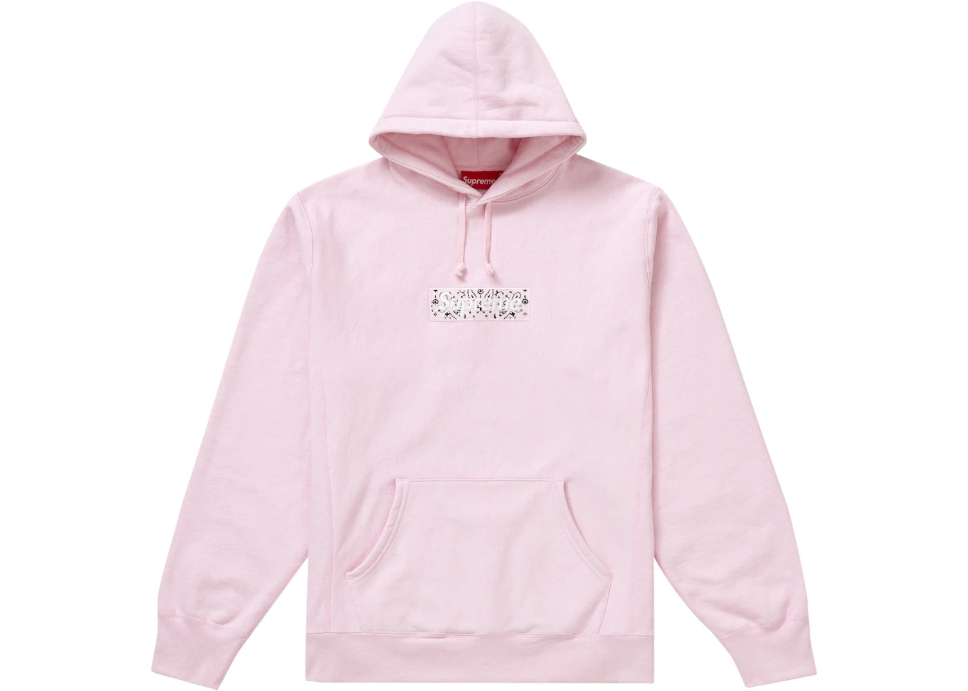 Supreme Bandana Box Logo Hooded Sweatshirt Pink - vue secondaire A