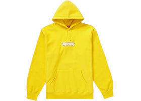 Supreme Bandana Box Logo Hooded Sweatshirt Yellow