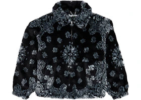 Supreme Bandana Faux Fur Bomber Jacket Black