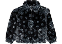 Supreme Bandana Faux Fur Bomber Jacket Black