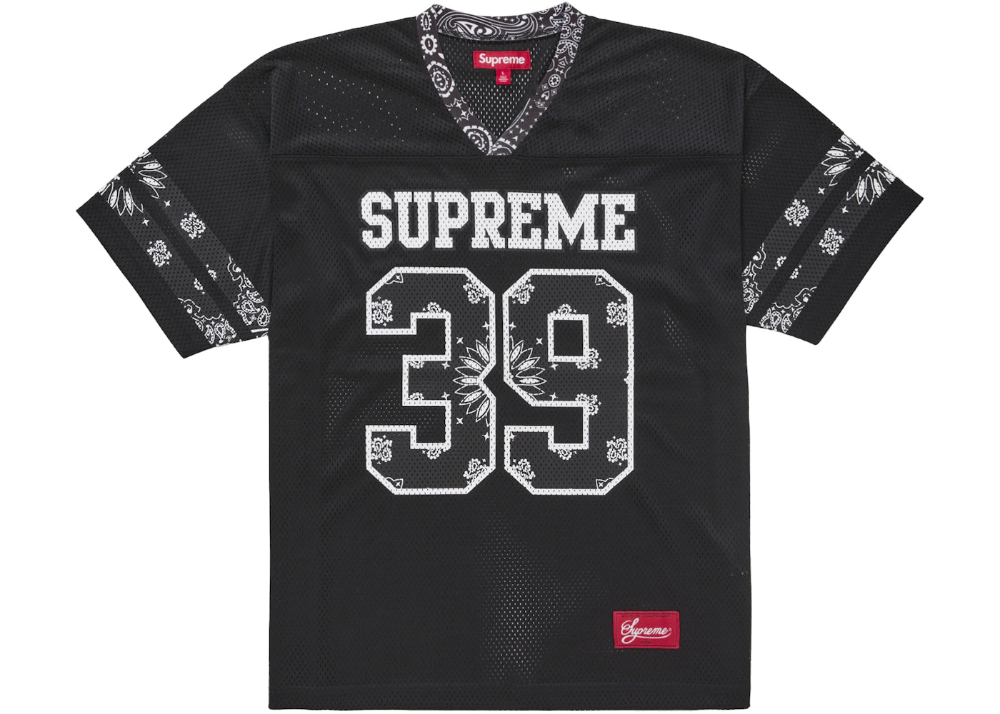 Supreme Bandana Football Jersey Black - vue 360